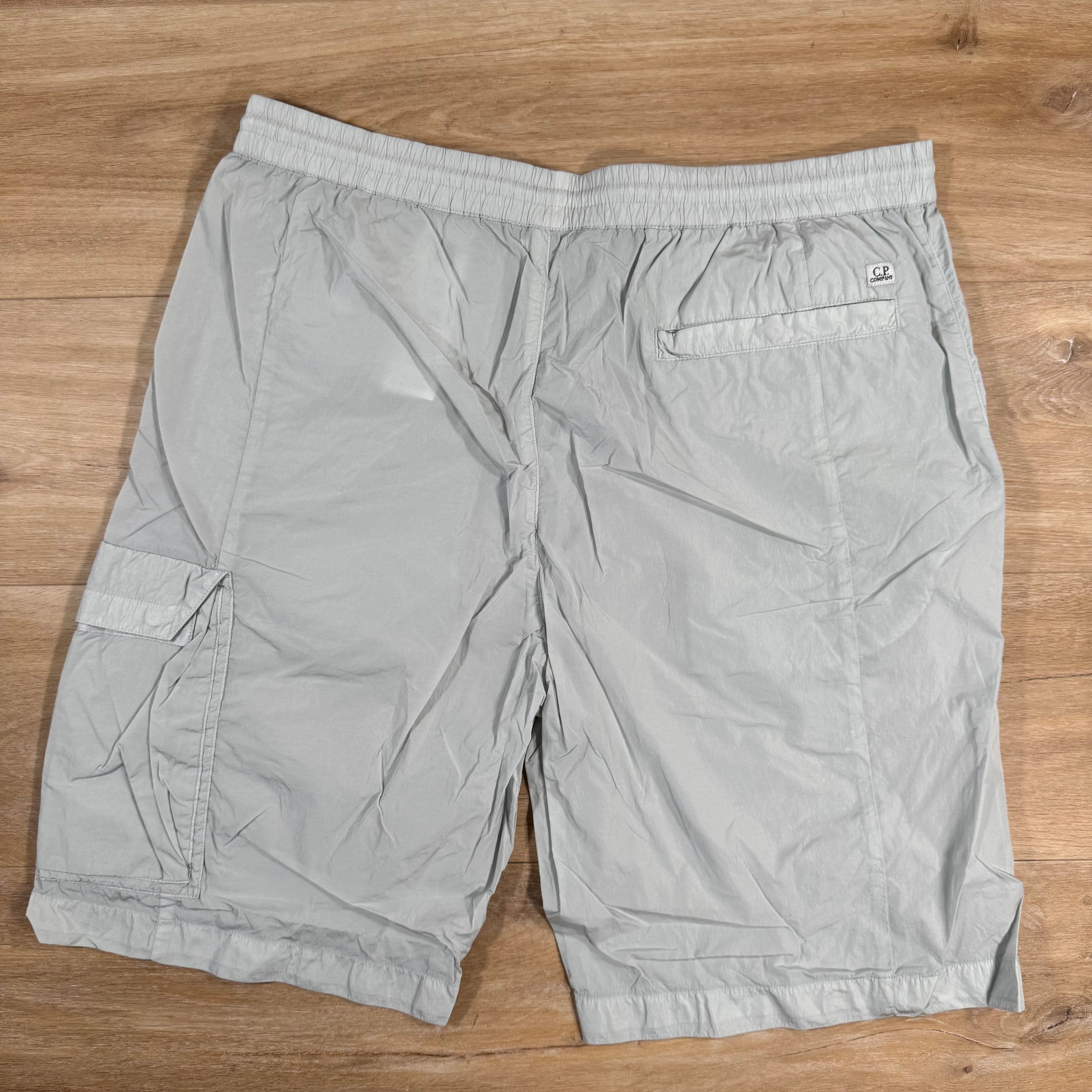CP Company Chrome-R Cargo Shorts in Blue Fox - Grey