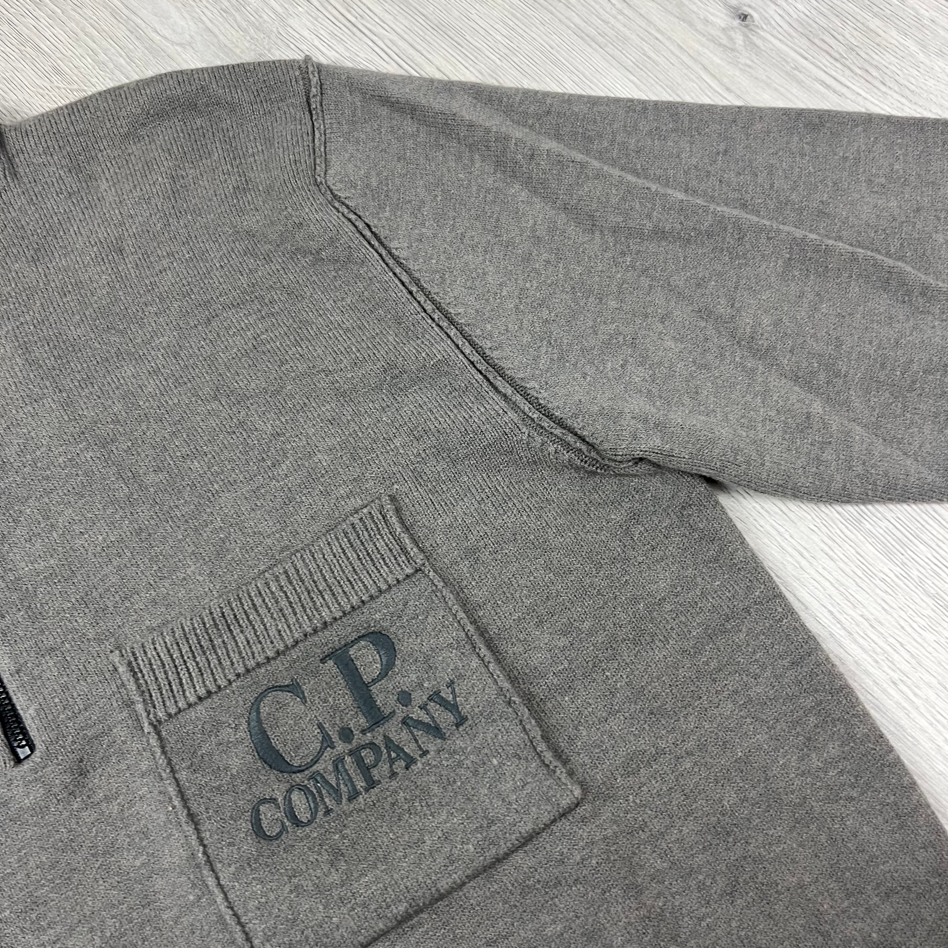 CP Company Patch Knit Fleece - Gunmetal