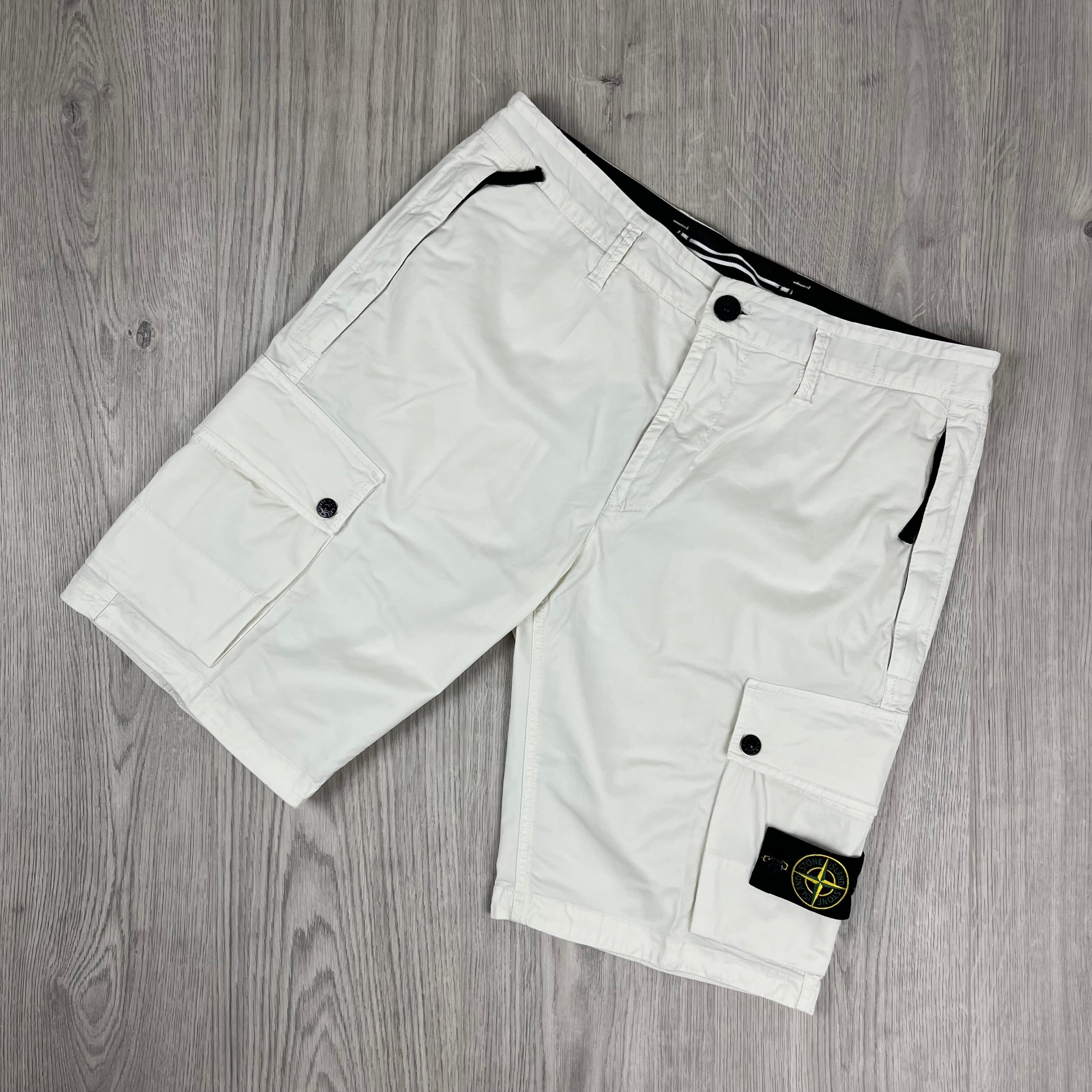 Stone Island Cargo Shorts - Ivory