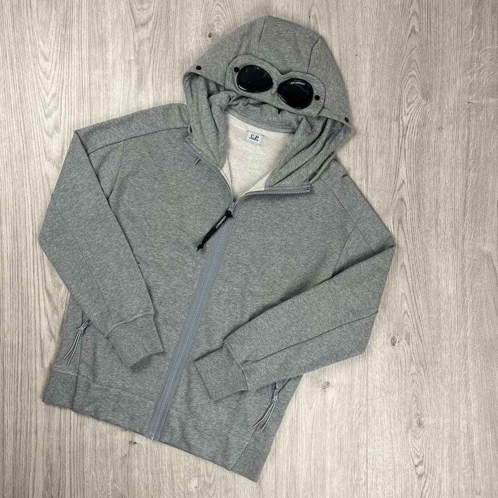CP Company Raised Fleece Goggle Hoodie - Grey