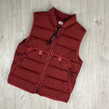 CP Company Chrome-R Lens Gilet - Ketchup
