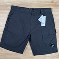 CP Company 50 Fili Stretch Cargo Shorts in Black