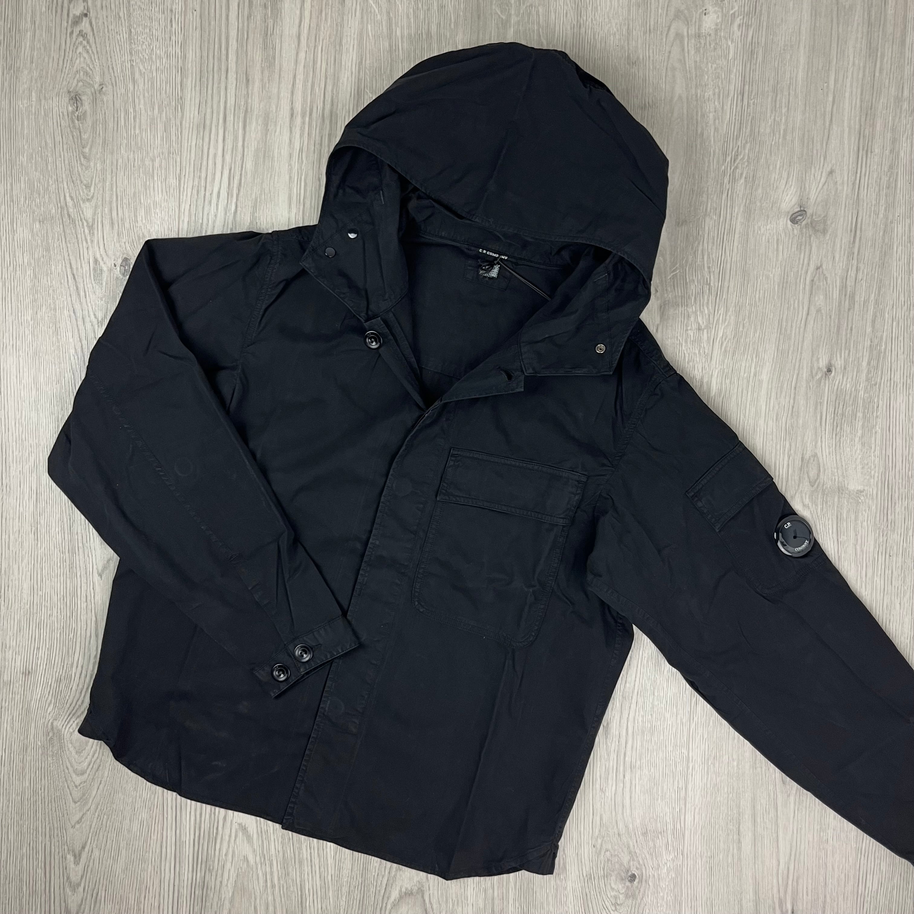 CP Company Hooded Overshirt - Black
