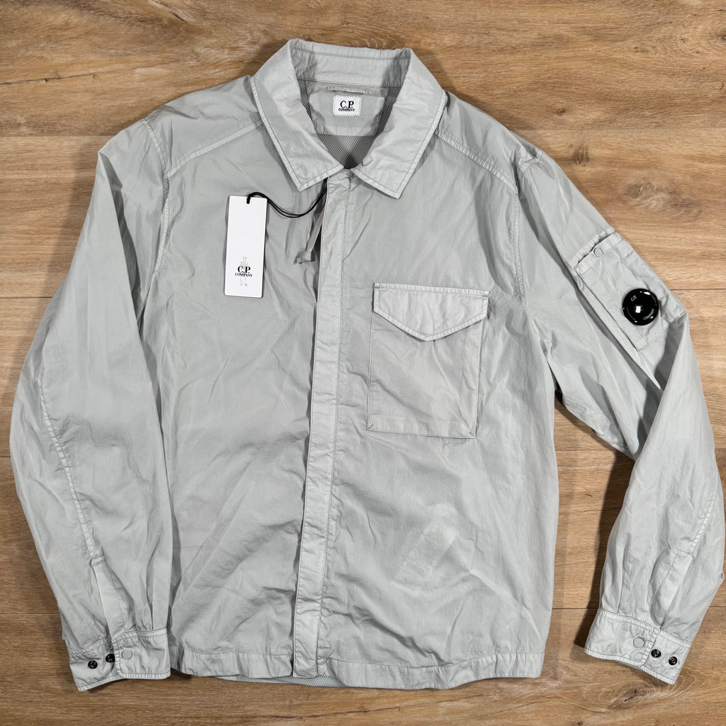 CP Company Chrome-R Lens Overshirt in Blue Fox - Grey