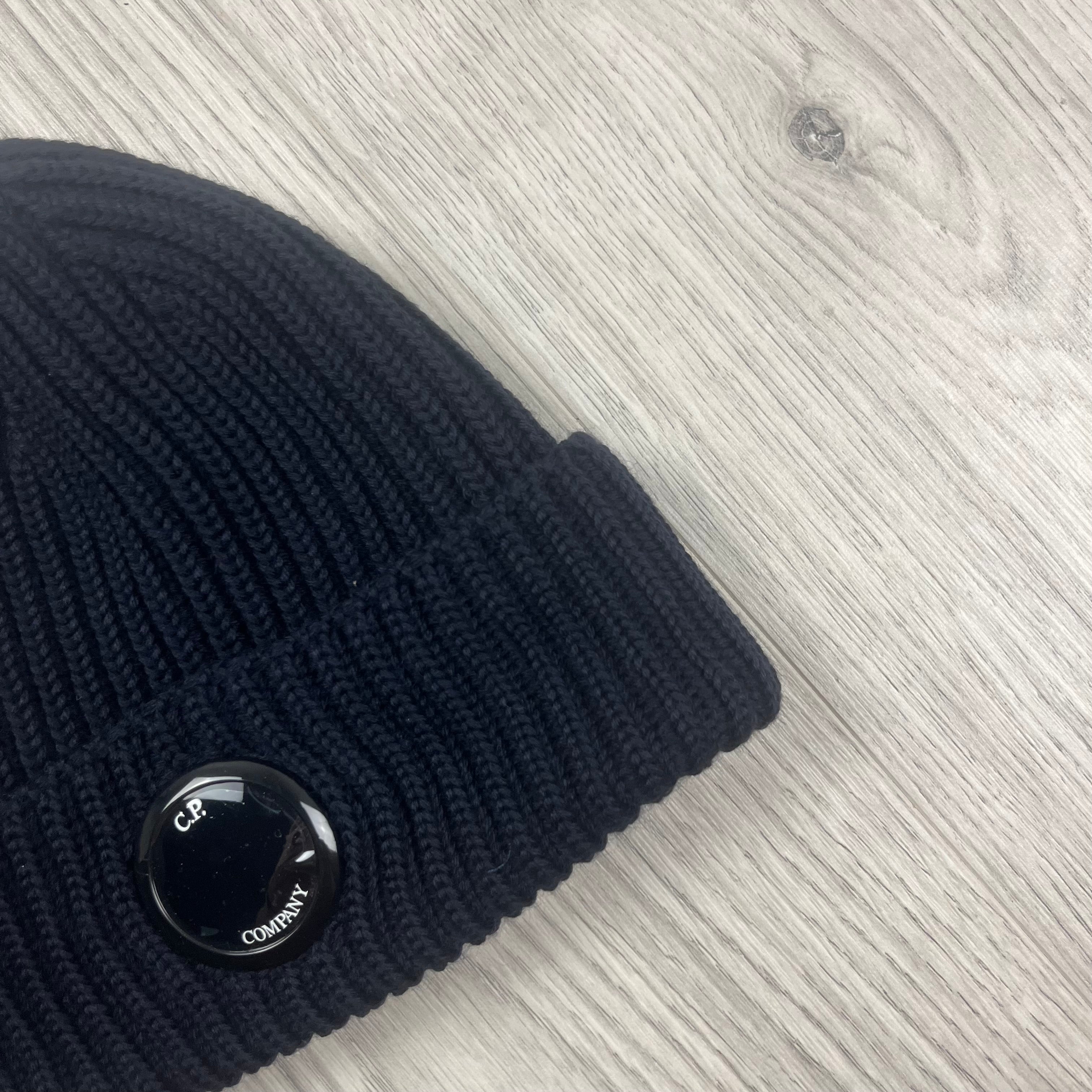 CP Company Lens Beanie - Navy