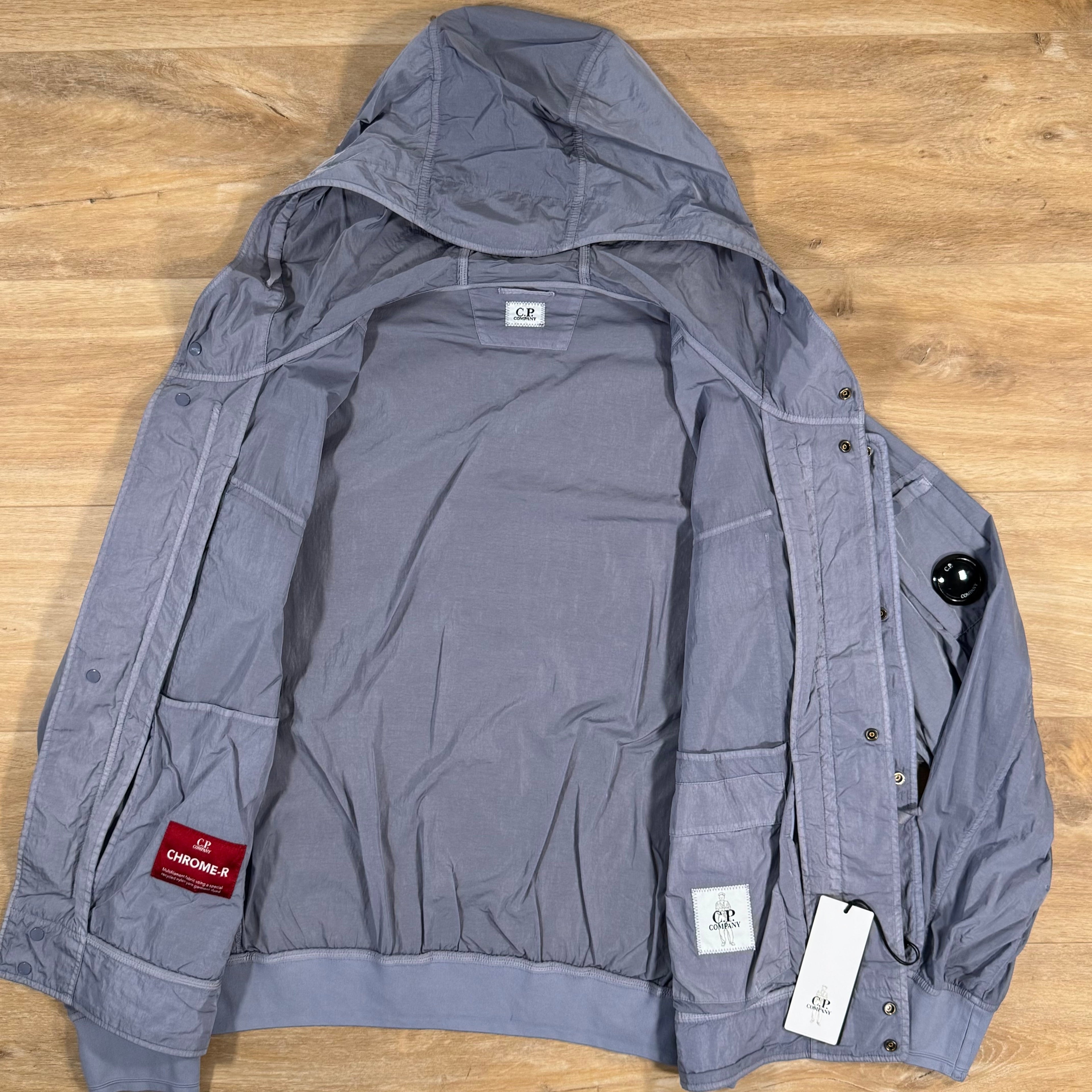CP Company Chrome-R Hooded Lens Jacket in Lavender Violet