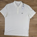 CP Company Stretch Piquet Logo Polo Shirt in Gauze White