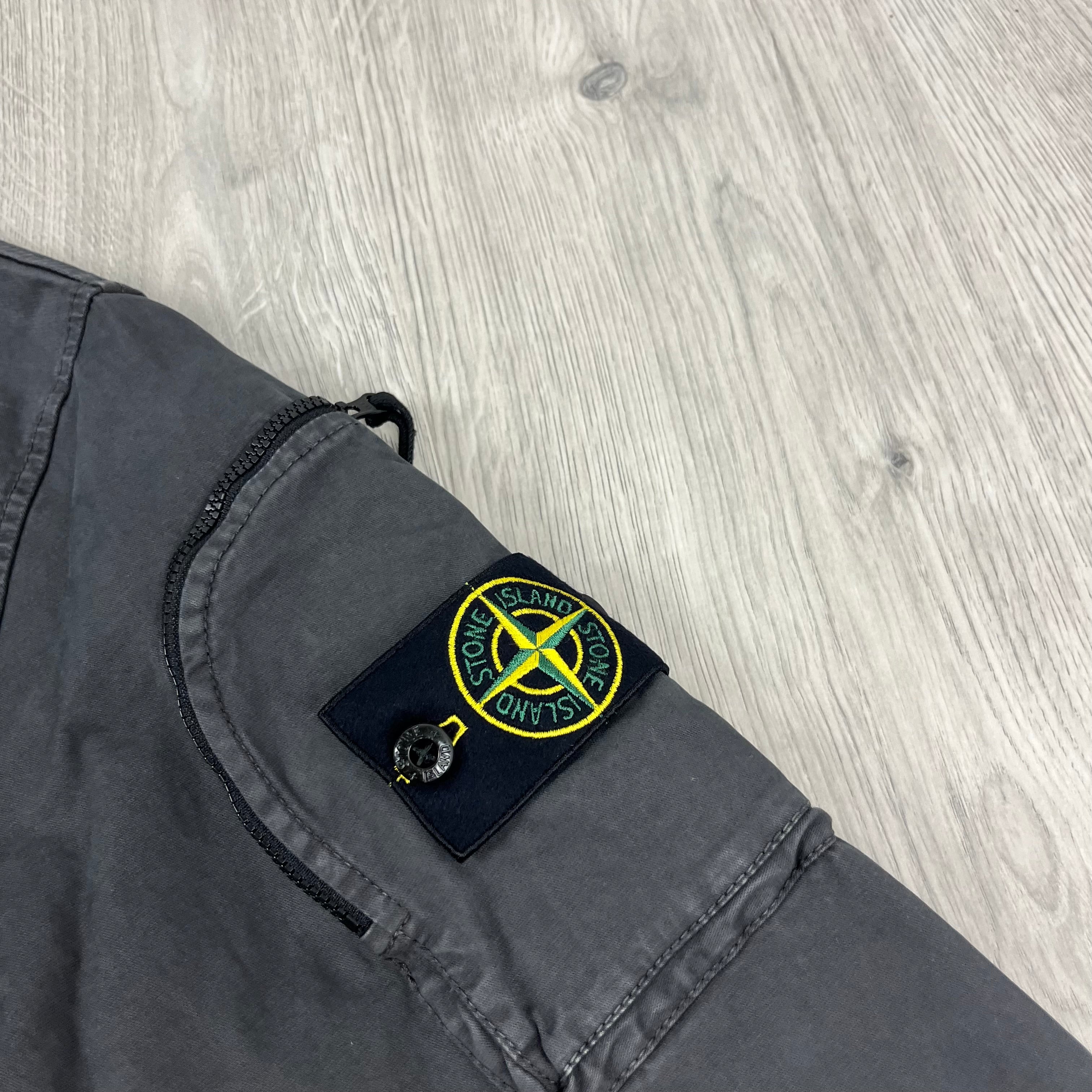 Stone Island Zip Overshirt - Charcoal