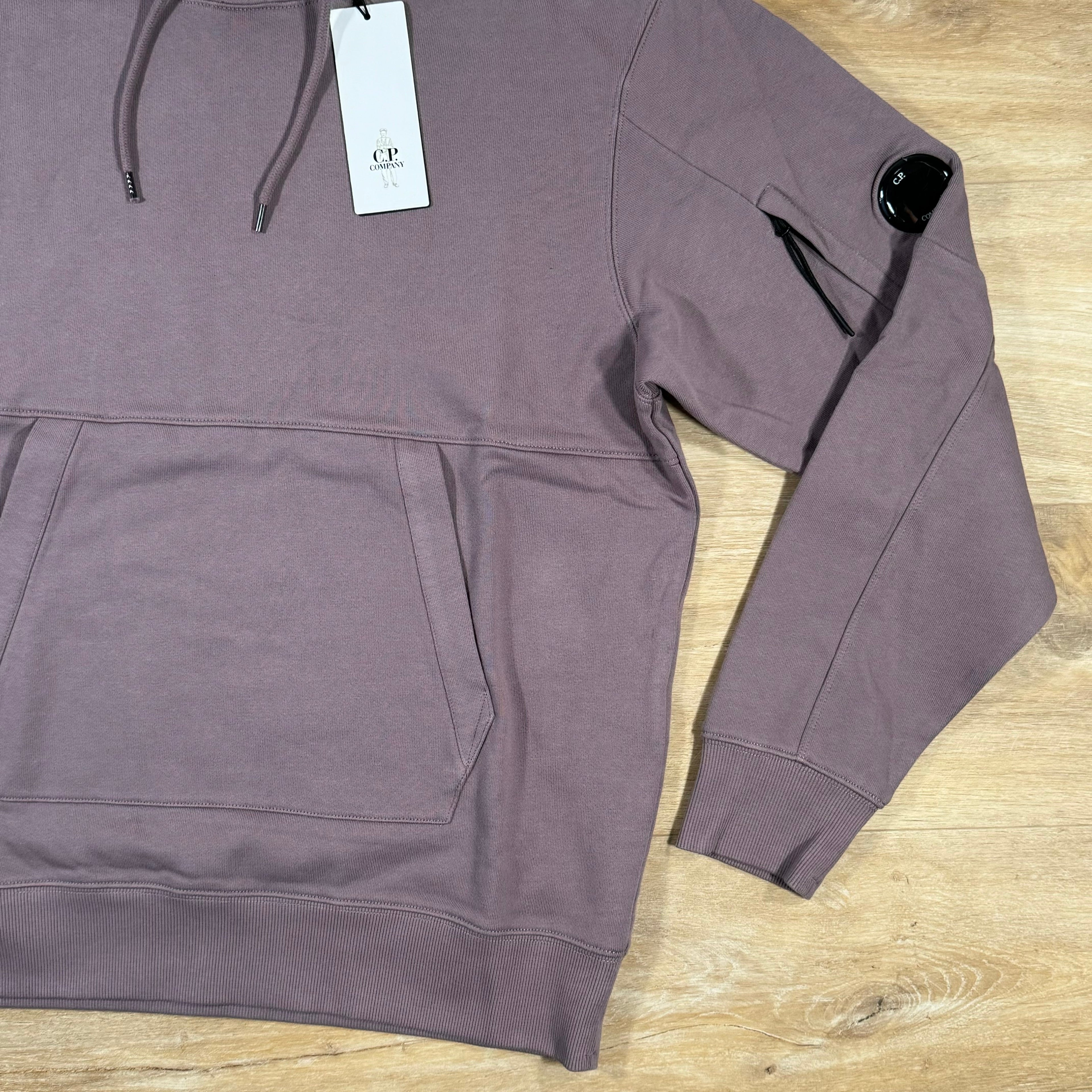 CP Company Diagonal Raised Lens Hoodie in Purple Dove