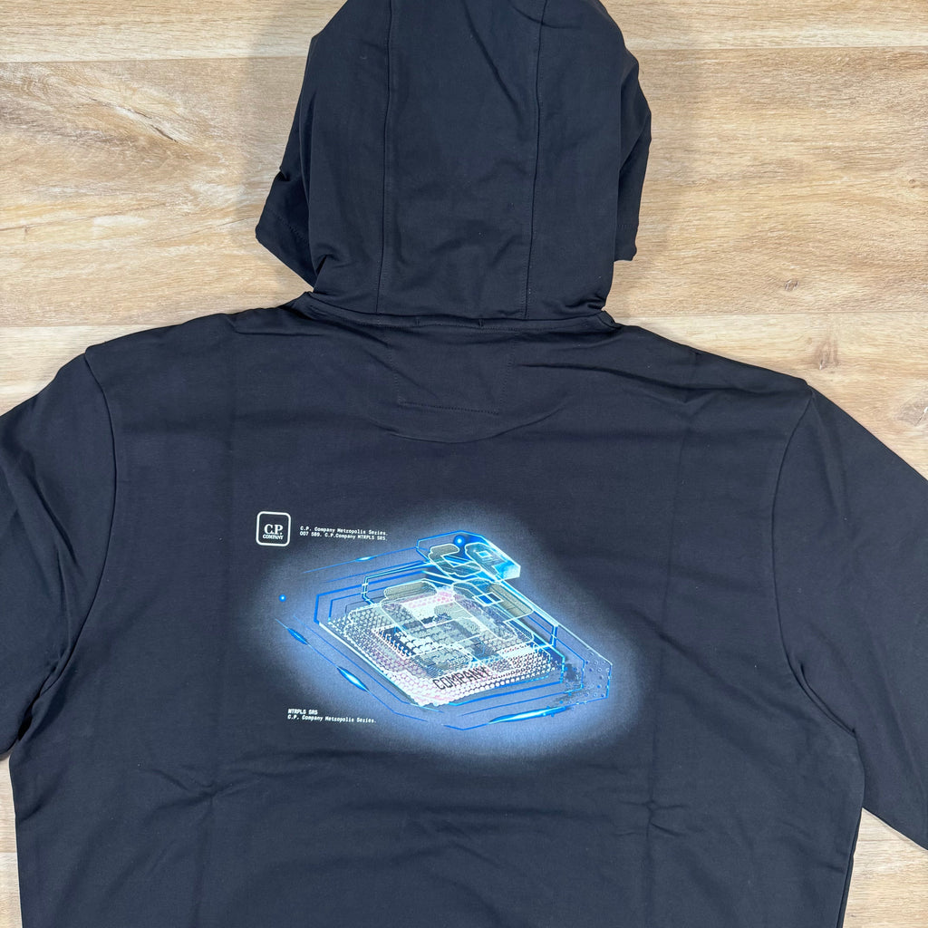 CP Company Metropolis Graphic Hoodie in Black
