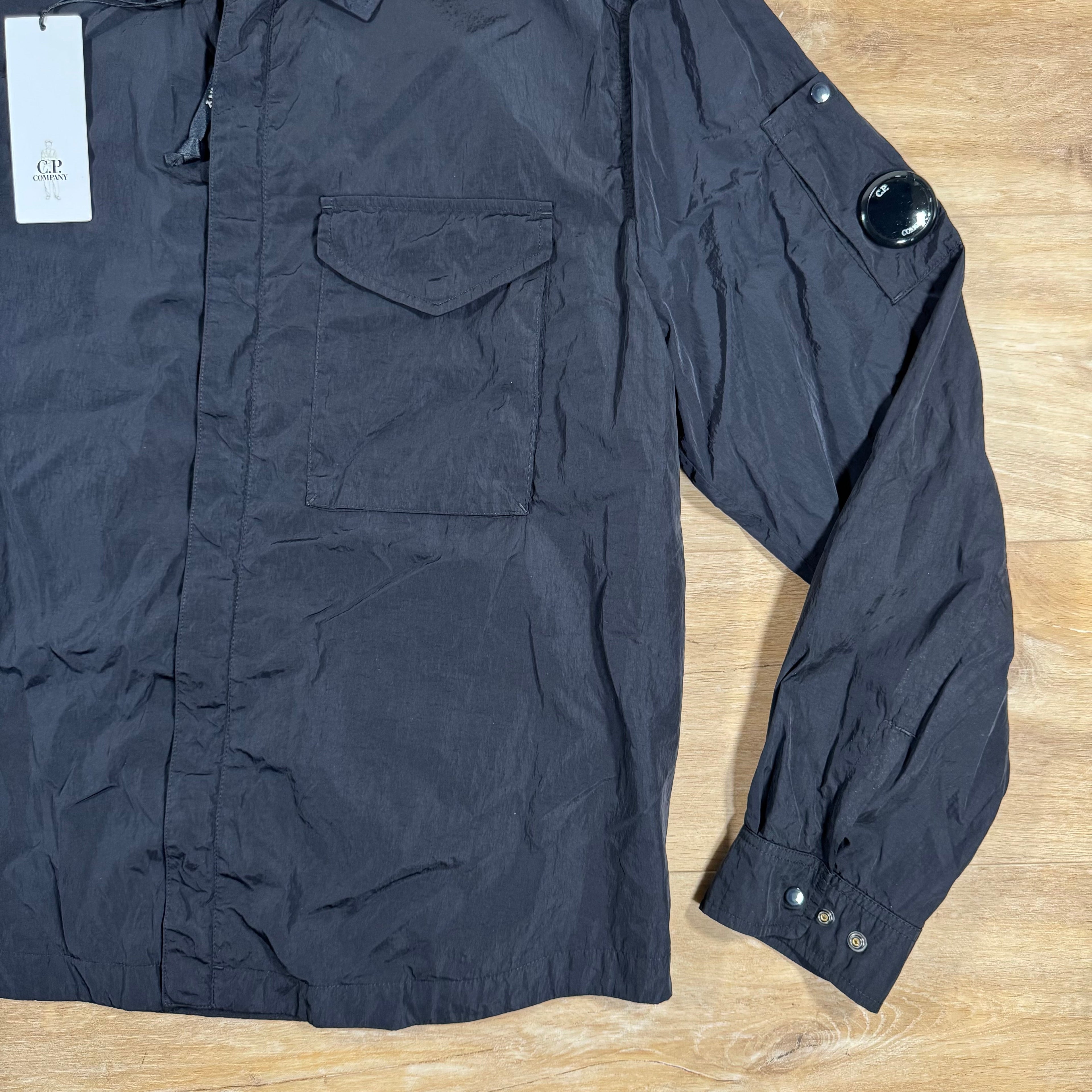 CP Company Chrome-R Lens Overshirt in Navy