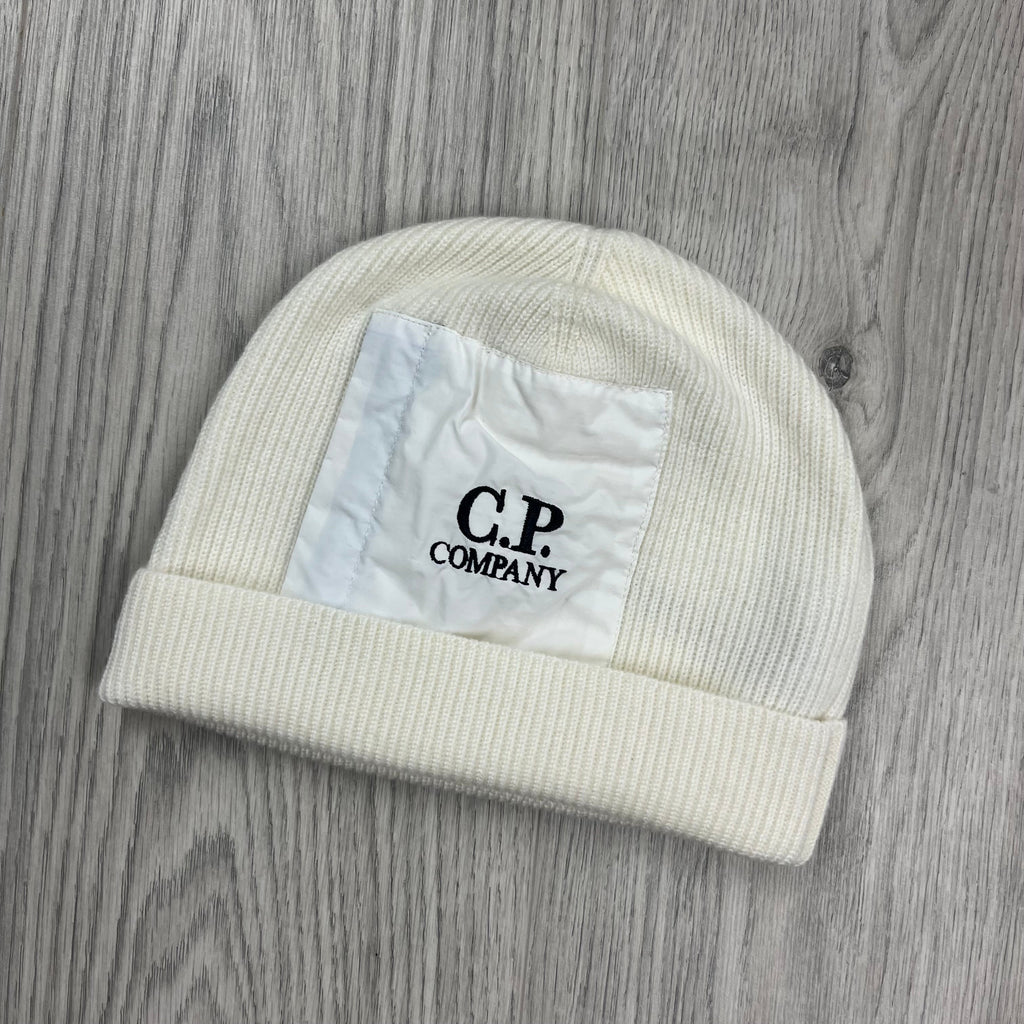 CP Company Patch Beanie - White