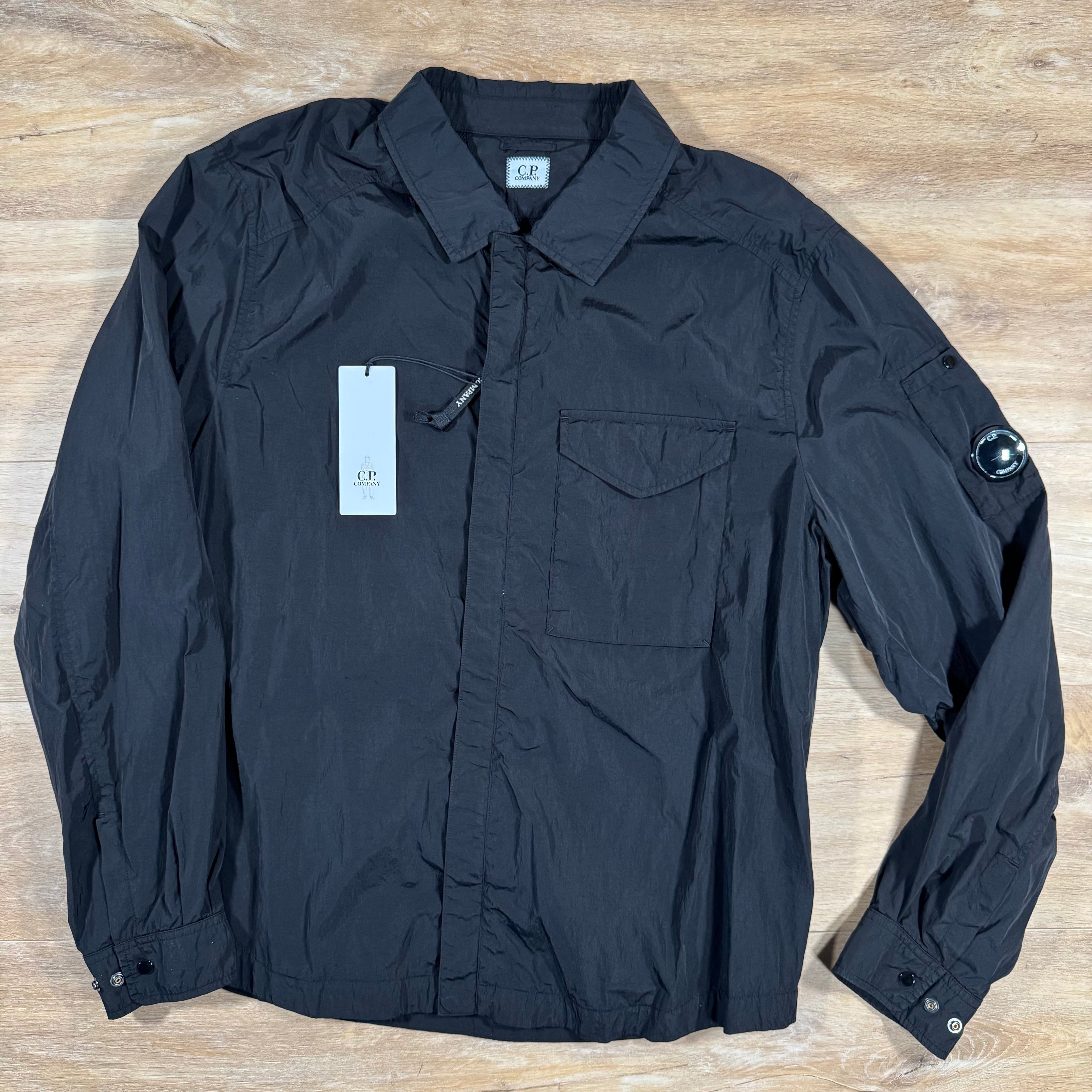 CP Company Chrome-R Lens Overshirt in Black