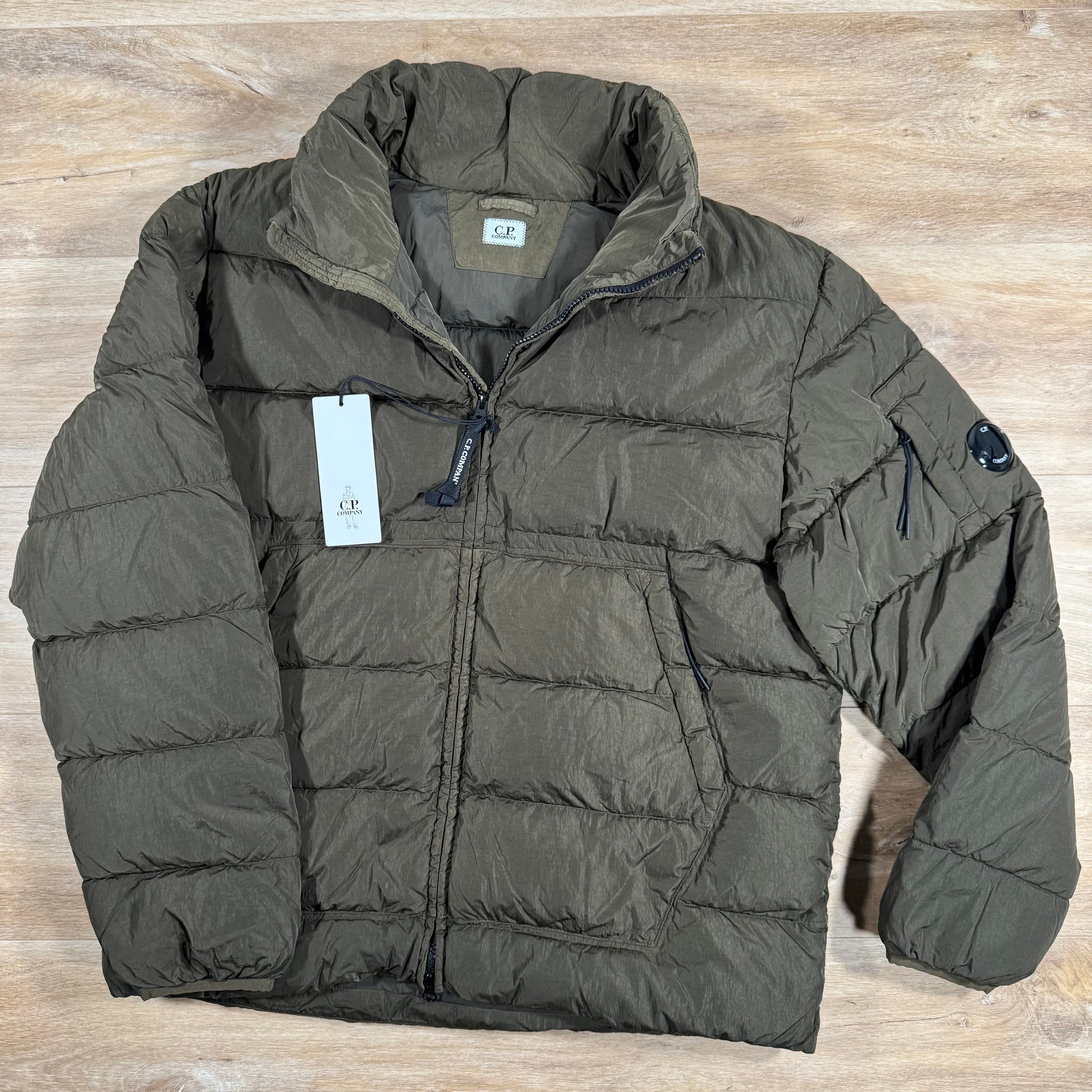 CP Company Chrome-R Down Lens Jacket in Ivy Green