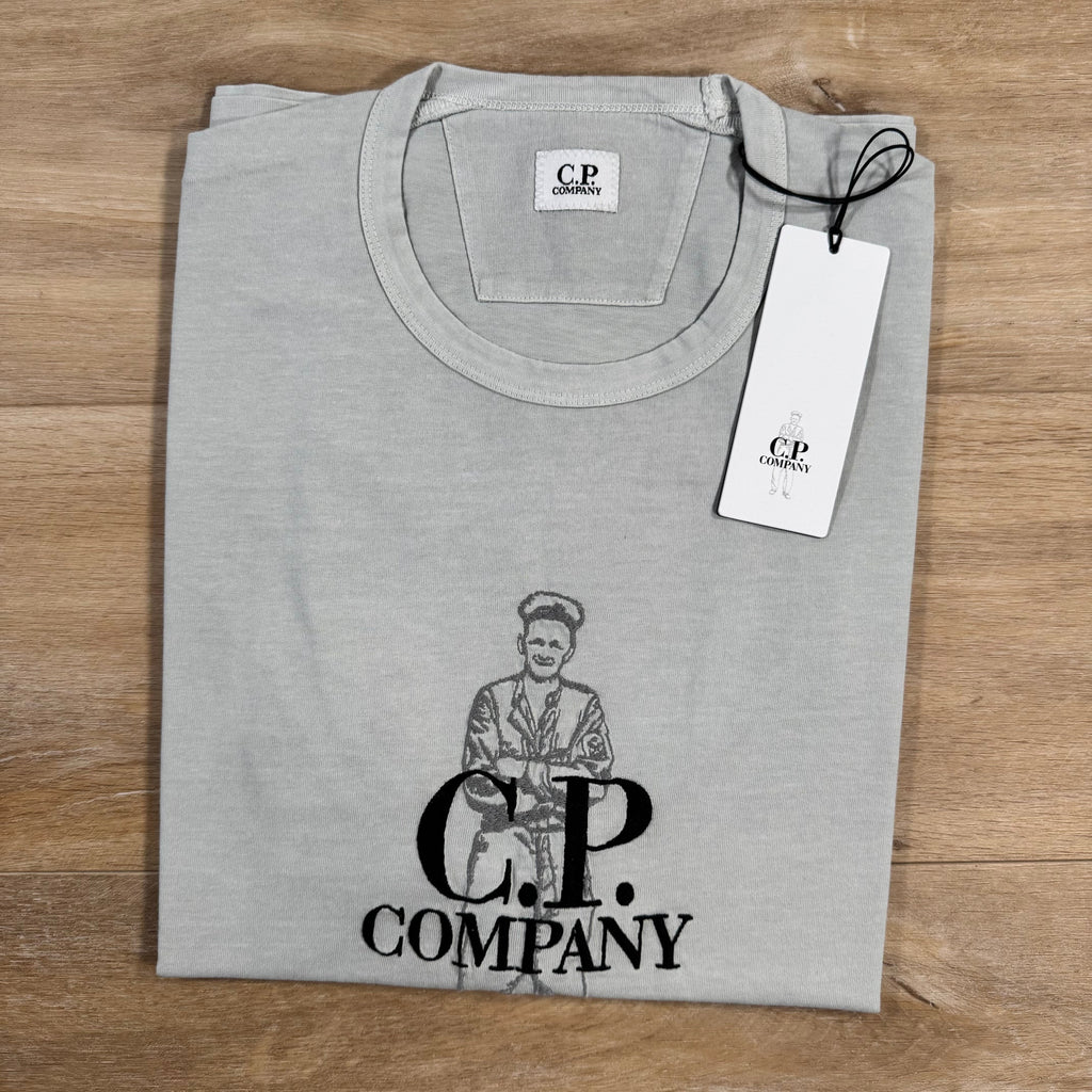 CP Company 1020 British Sailor T-Shirt in Blue Fox - Grey