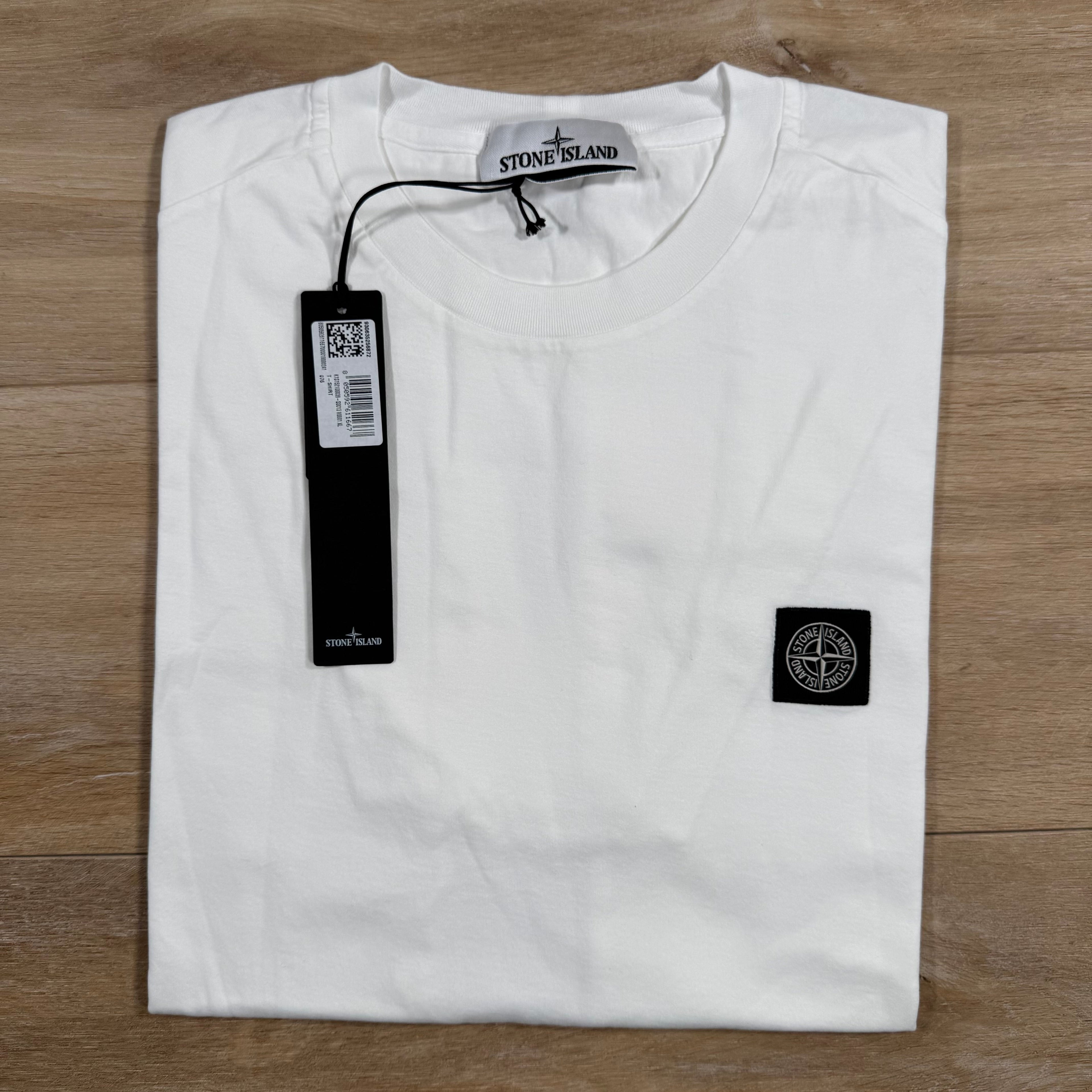Stone Island Patch Logo T-Shirt in White