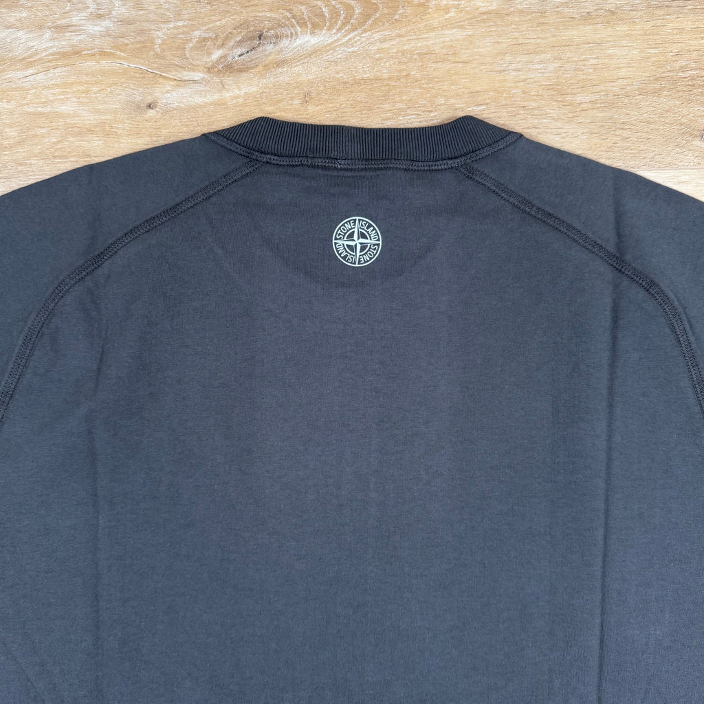 Stone Island Organic Cotton Logo T-Shirt in Charcoal Grey