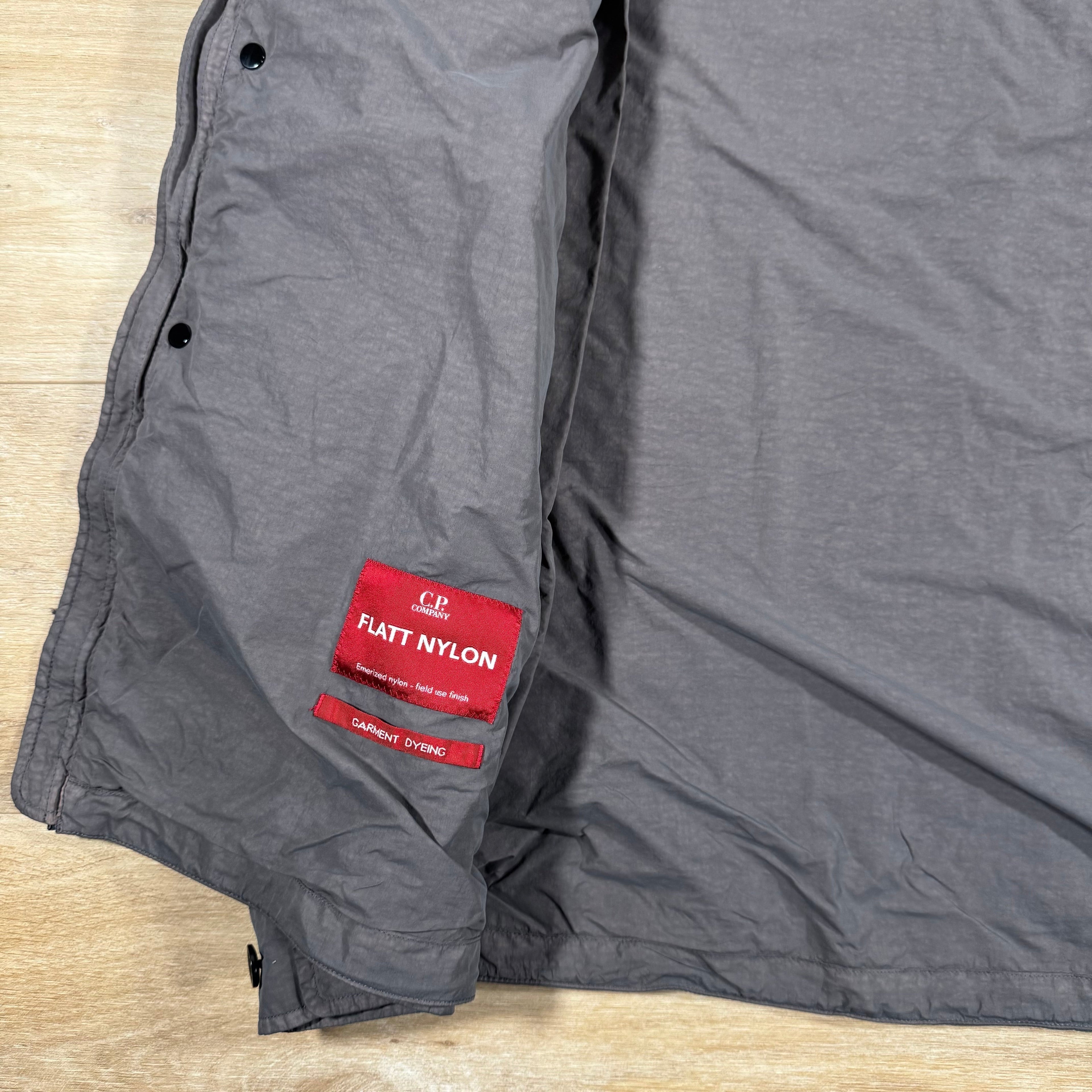 CP Company Flatt Nylon Hooded Lens Overshirt in Violet