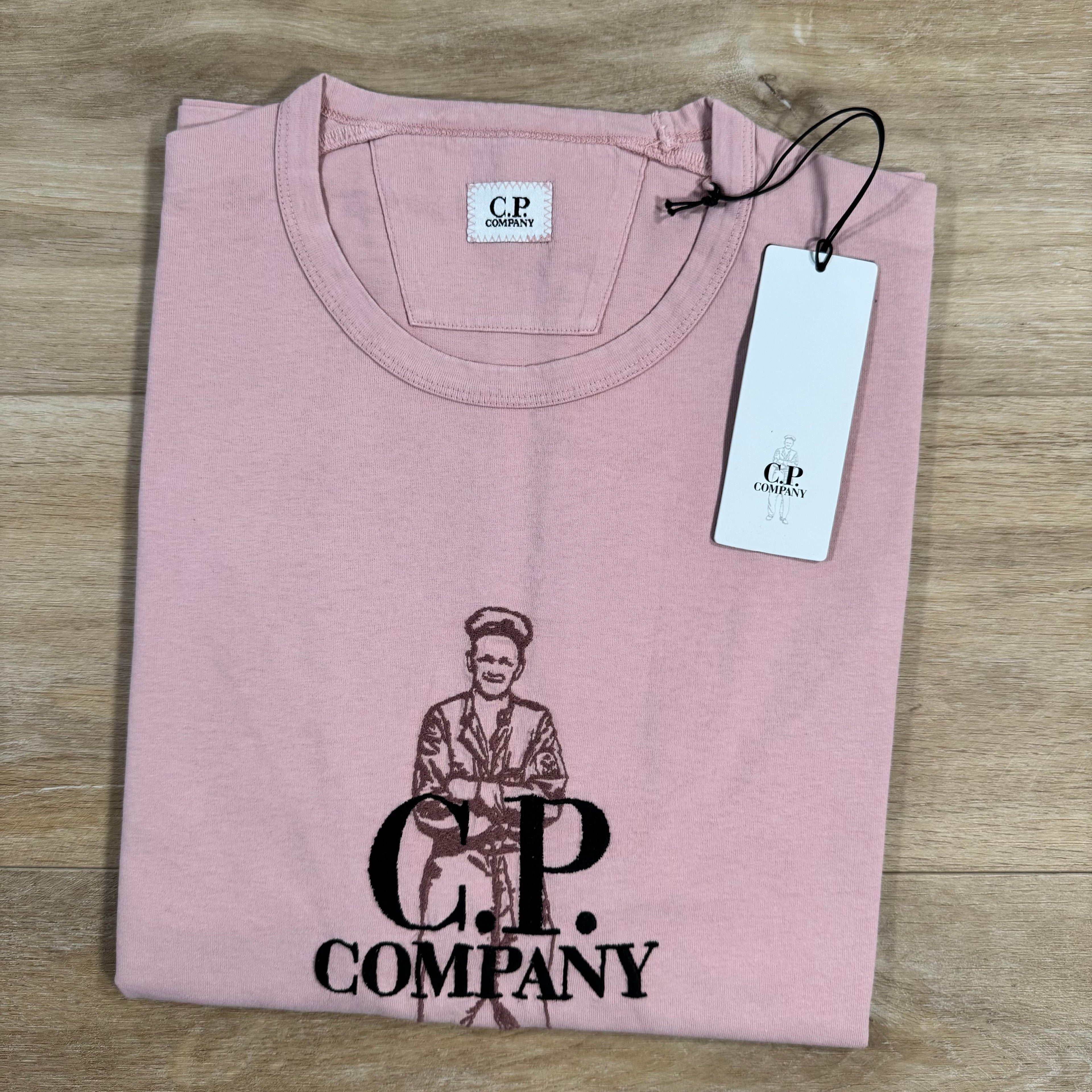 CP Company 1020 British Sailor T-Shirt in Misty Rose - Pink