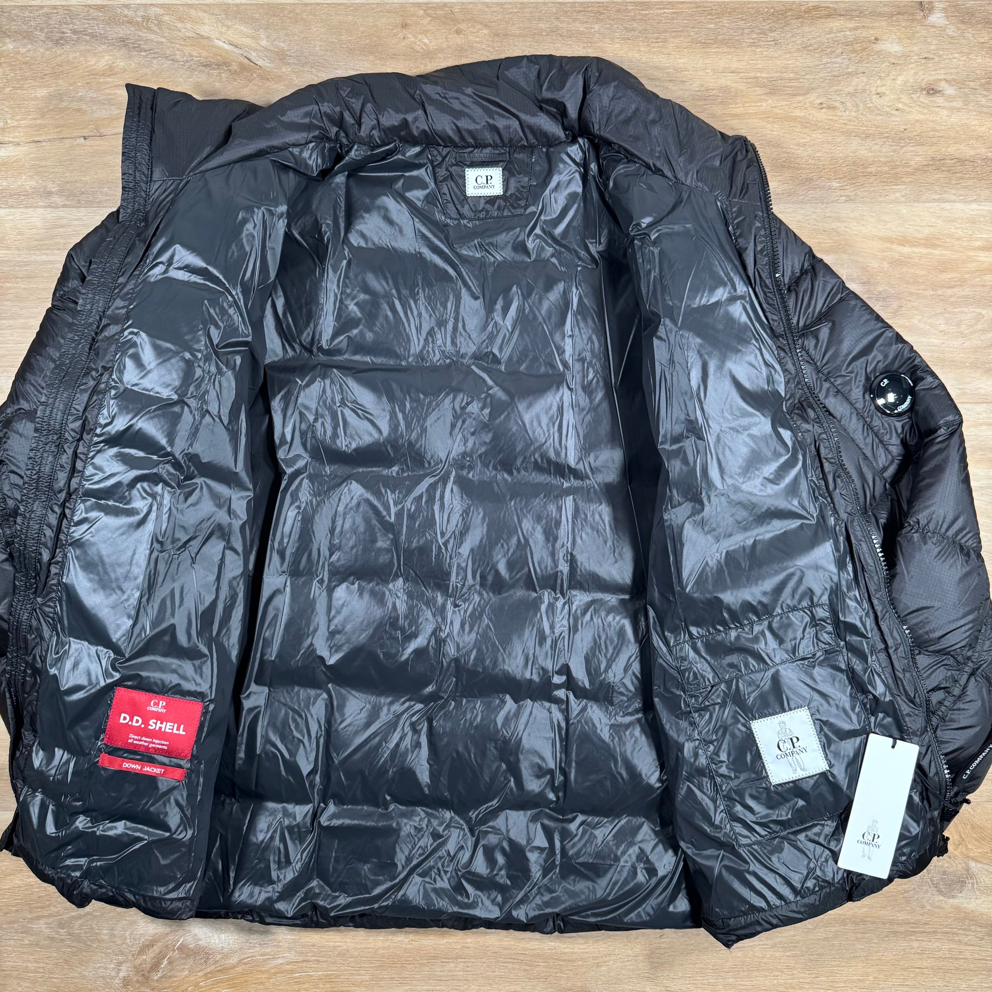 CP Company Short Down Lens Jacket in Black