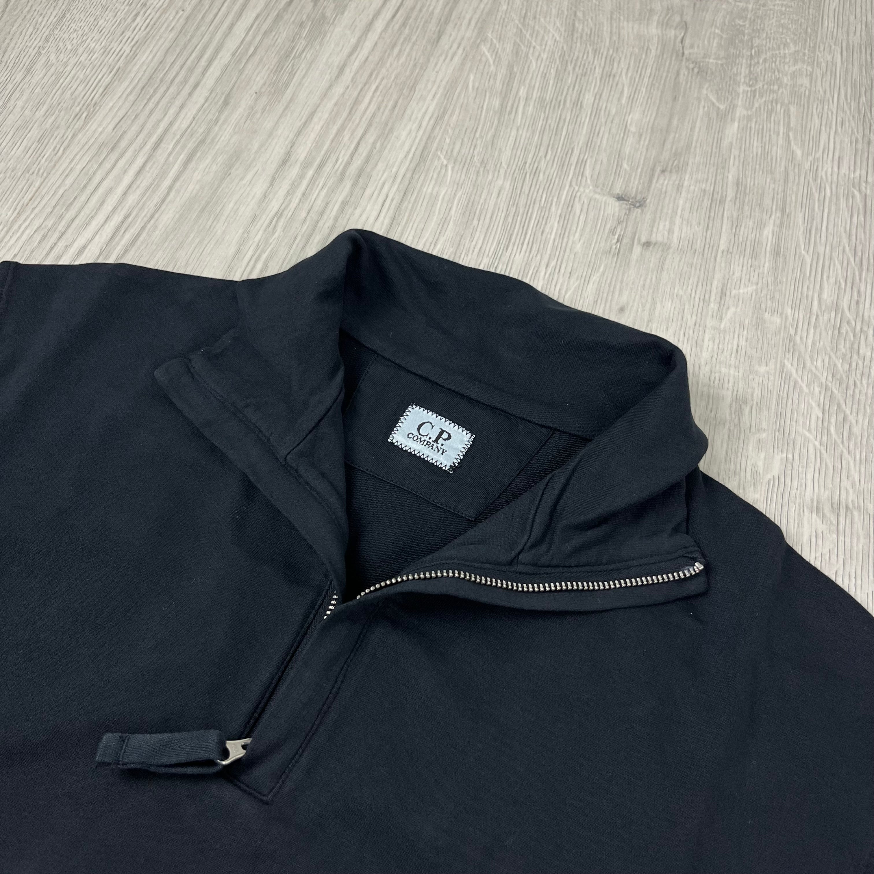 CP Company Light Fleece Zip Sweatshirt - Black