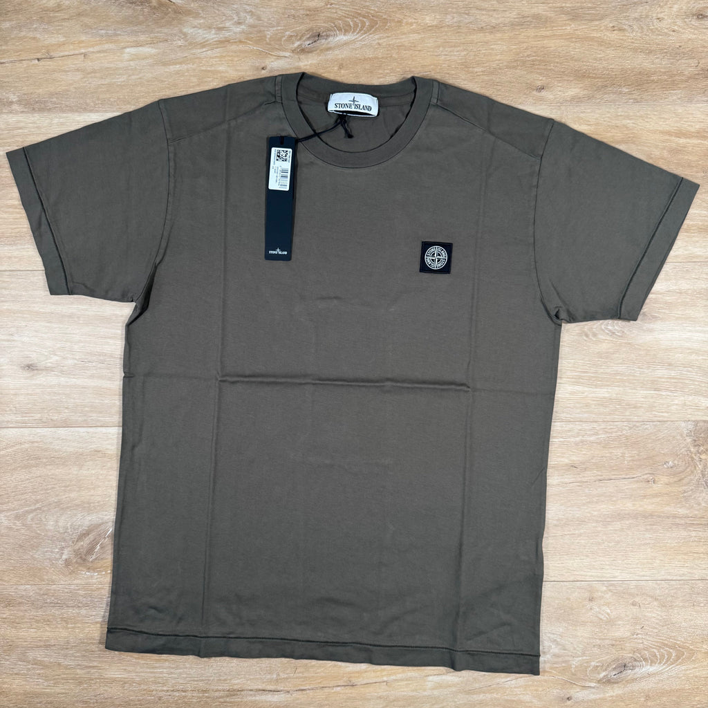 Stone Island Patch Logo T-Shirt in Military Green