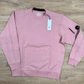 CP Company Diagonal Raised Fleece Lens Sweatshirt in Misty Rose - Pink