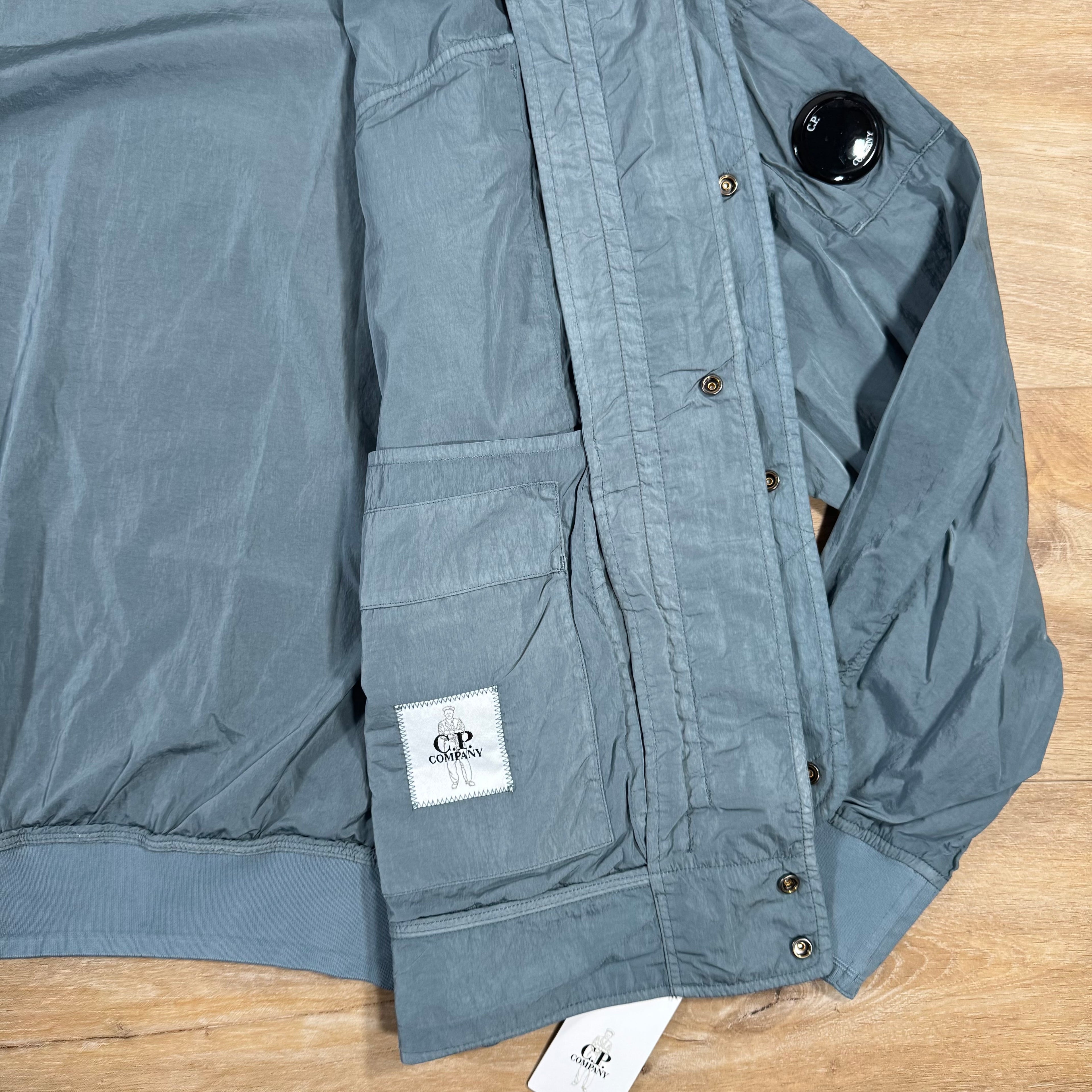 CP Company Chrome-R Hooded Lens Jacket in Stormy Weather - Blue