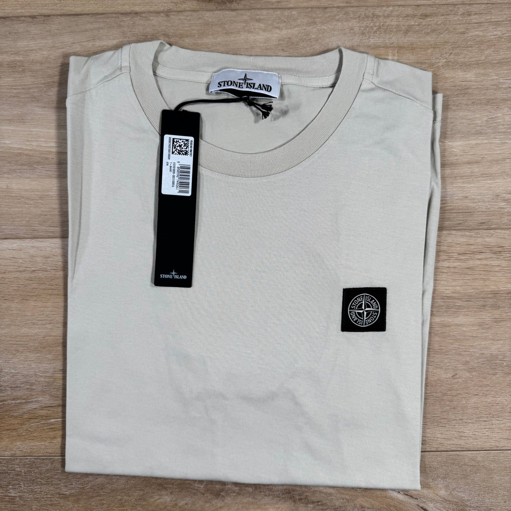 Stone Island Patch Logo T-Shirt in Sand