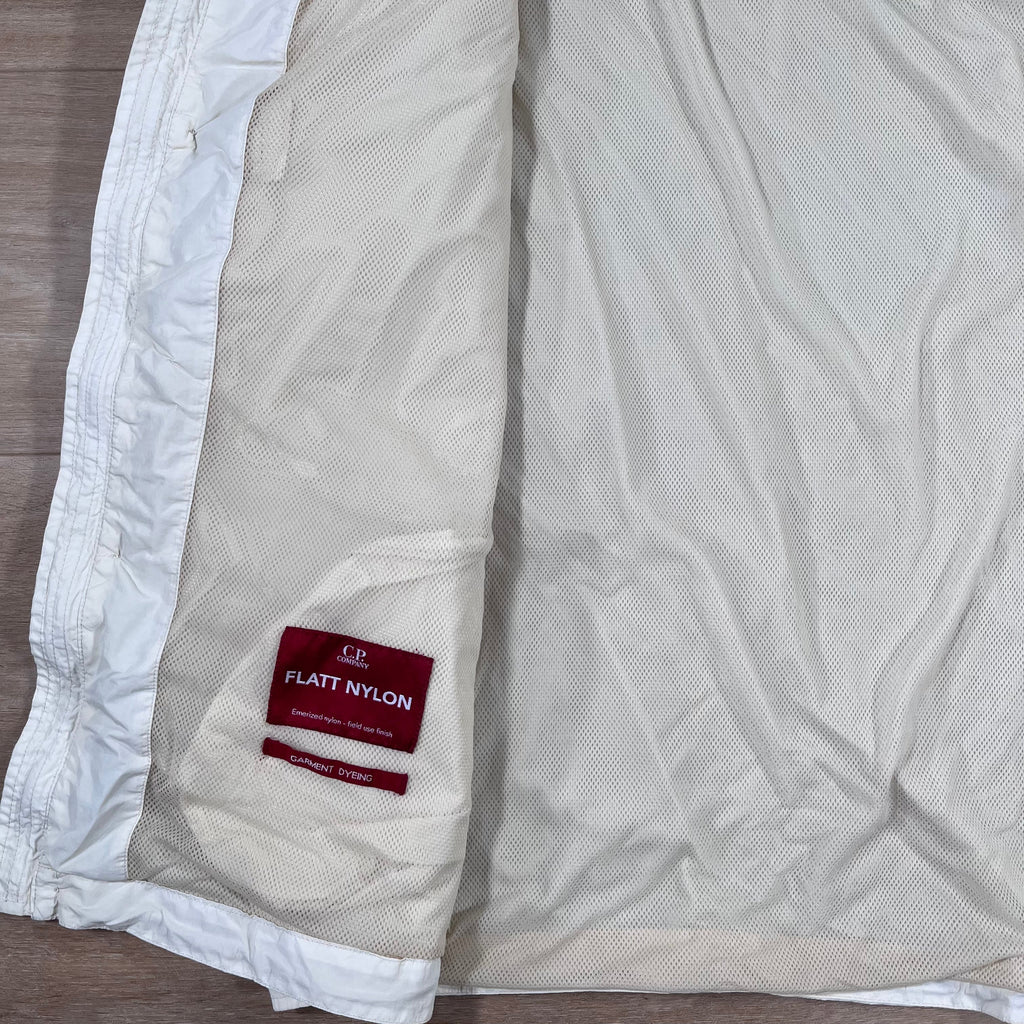 CP Company Flatt Nylon Goggle Overshirt in Pistachio Shell