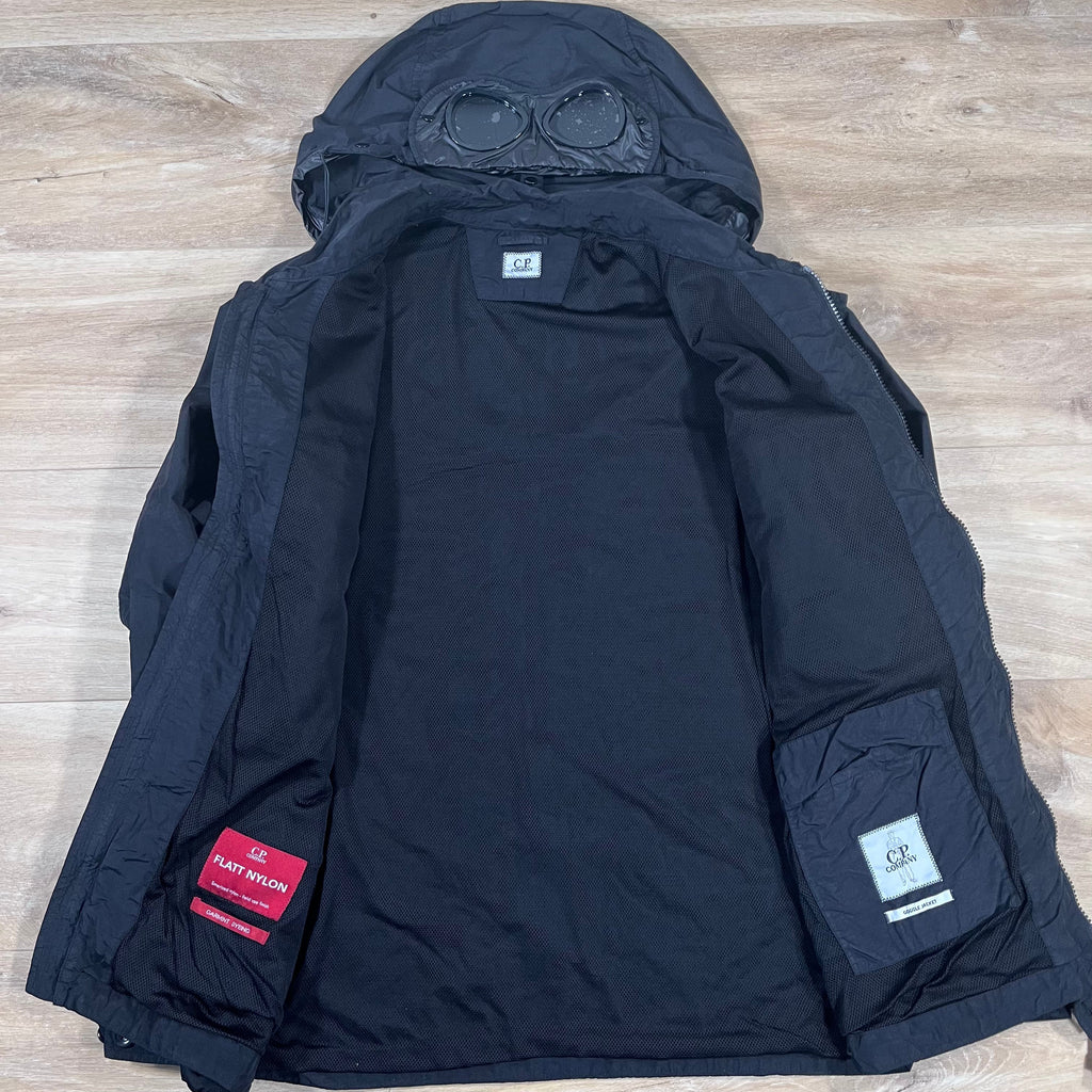 CP Company Flatt Nylon Goggle Overshirt in Black
