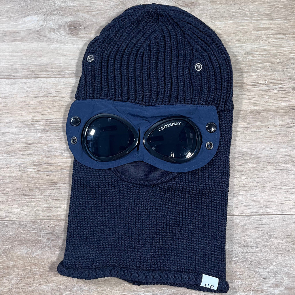 CP Company Merino Wool Goggle Balaclava in Navy