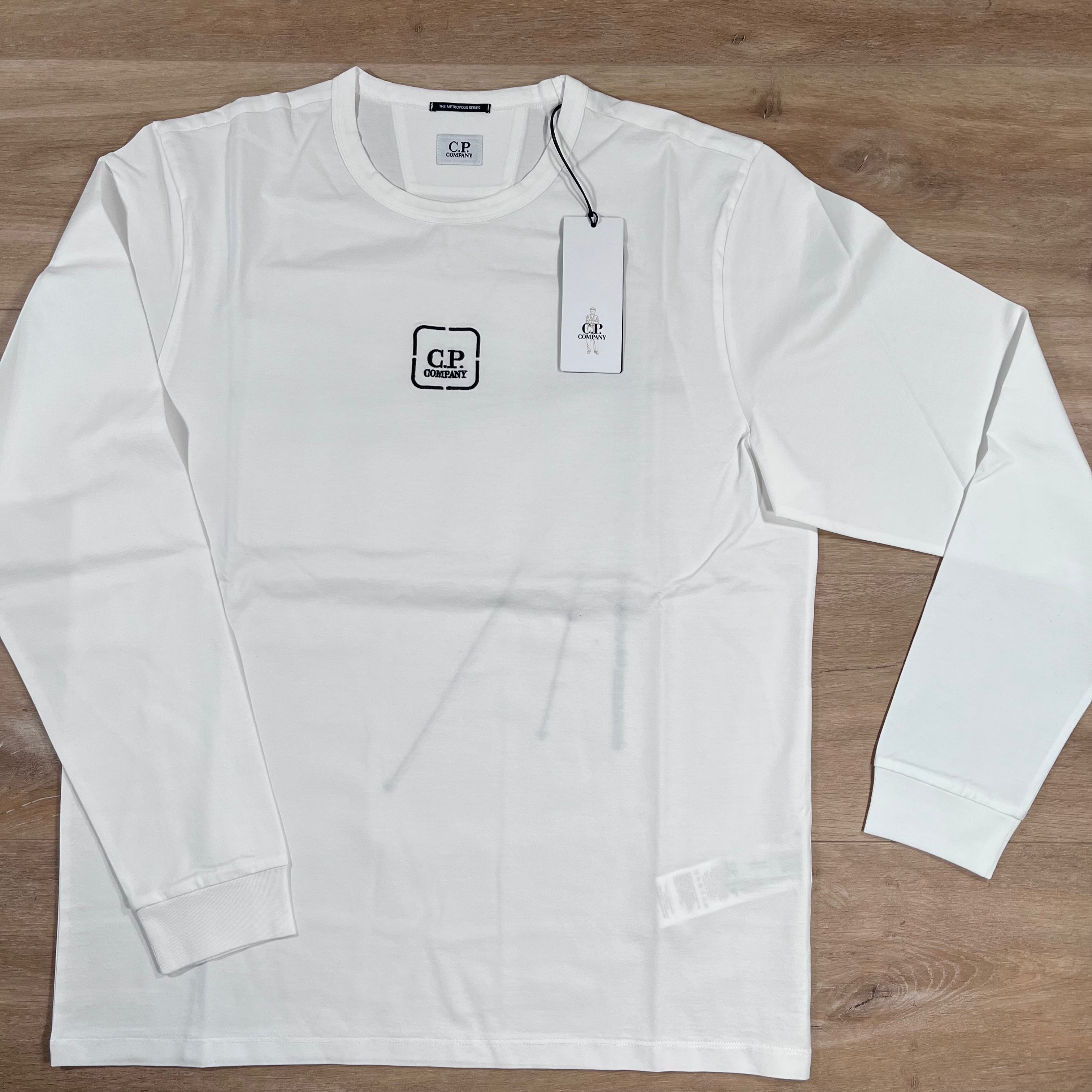 CP Company Metropolis Long Sleeved T-Shirt in White