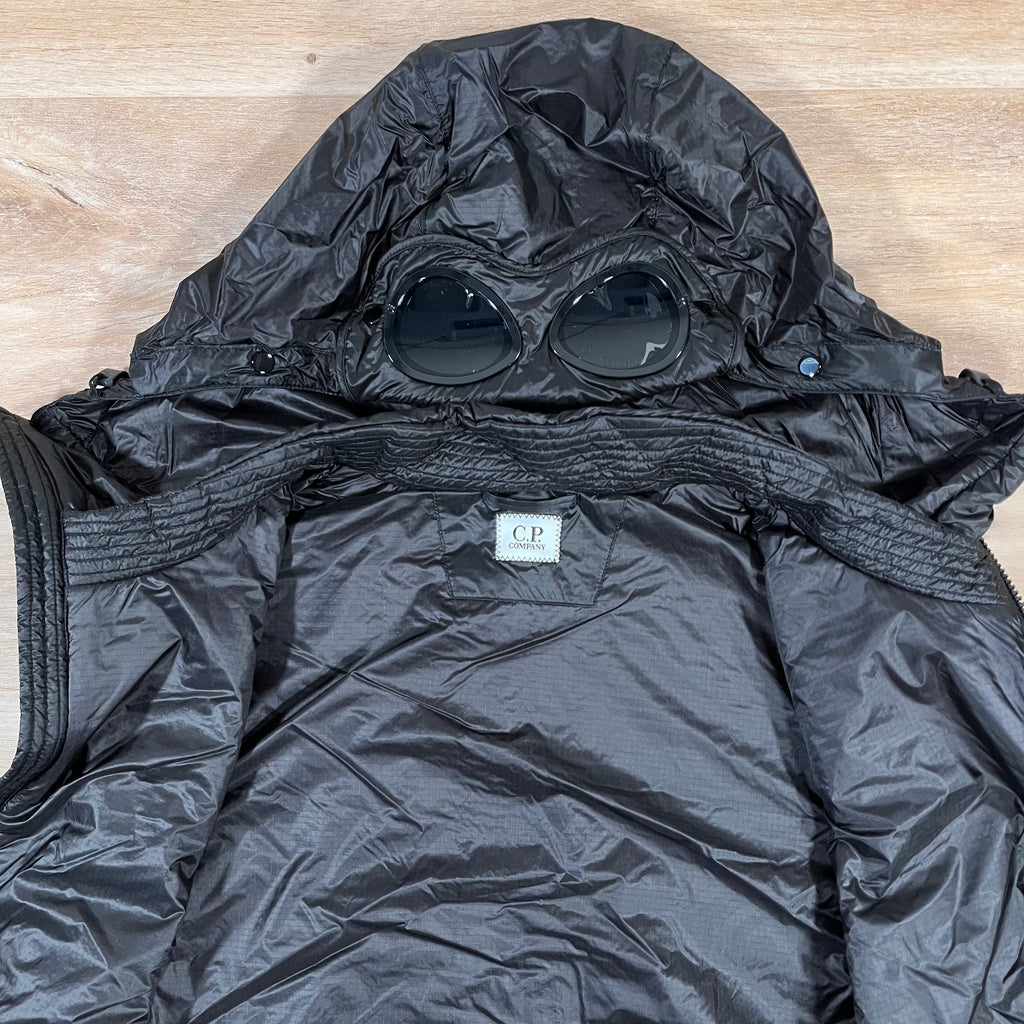 CP Company Nada Shell Goggle Padded Gilet in Black