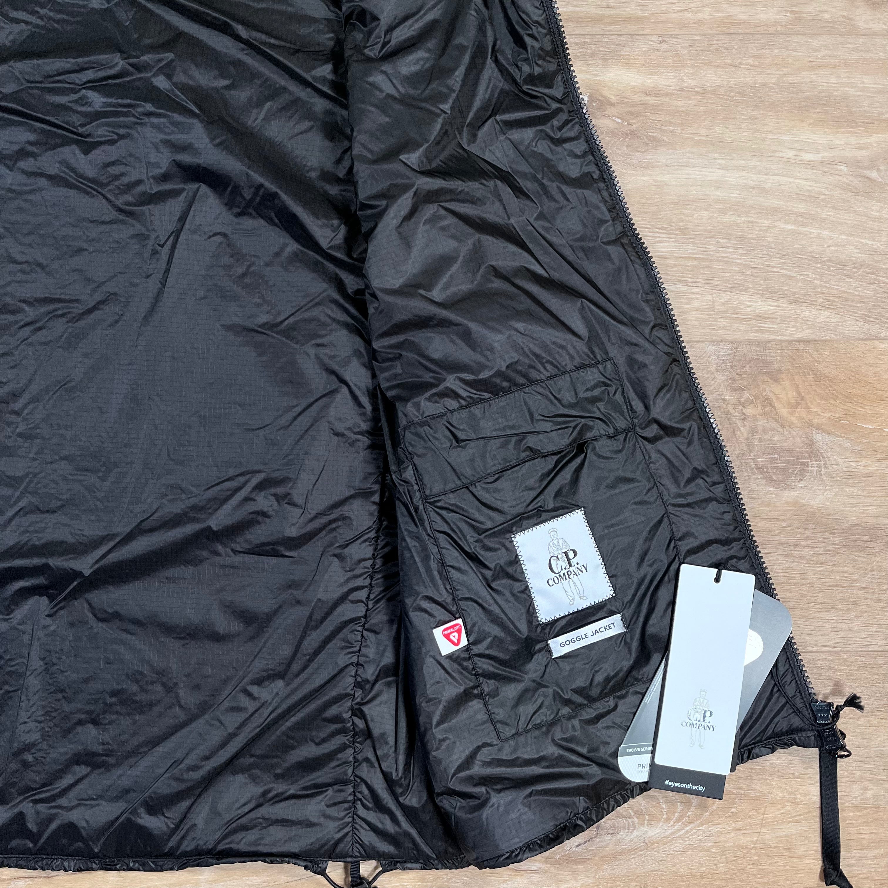 CP Company Nada Shell Goggle Padded Gilet in Black