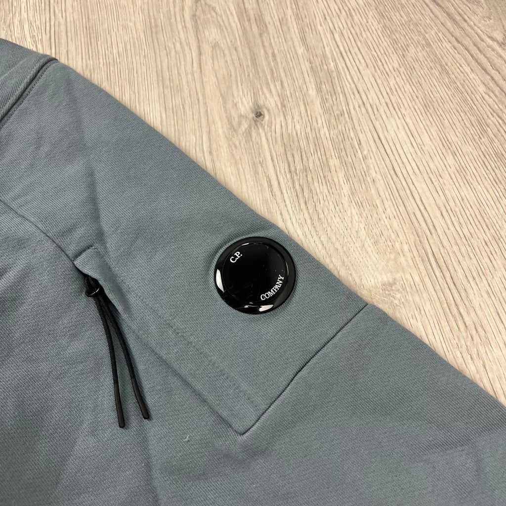 CP Company Raised Fleece Hoodie - Stormy