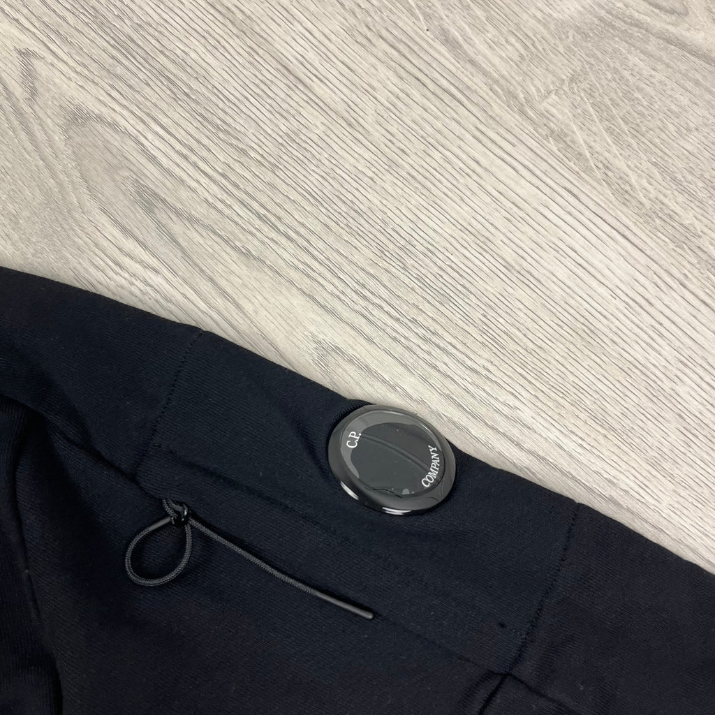 CP Company Raised Fleece Zip Hoodie - Black