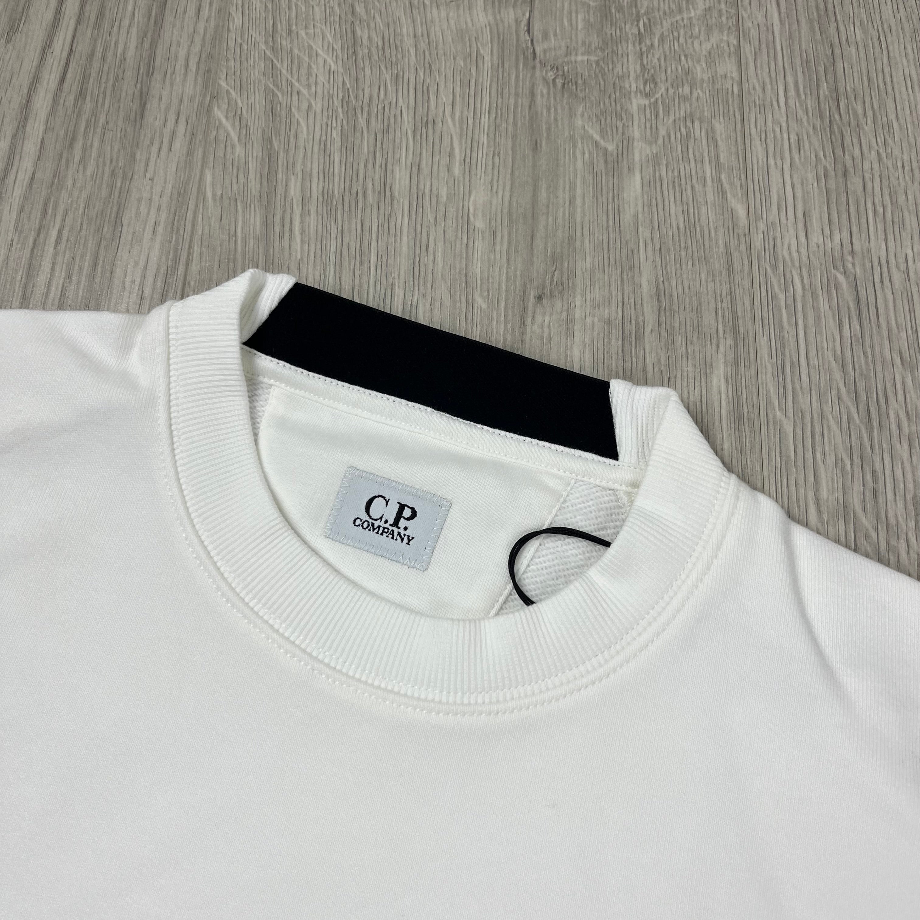 CP Company Raised Fleece Sweatshirt - White