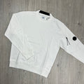 CP Company Raised Fleece Sweatshirt - White