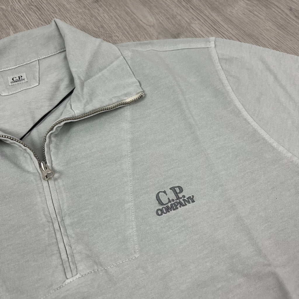 CP Company Zip Polo Shirt - Blue Fox
