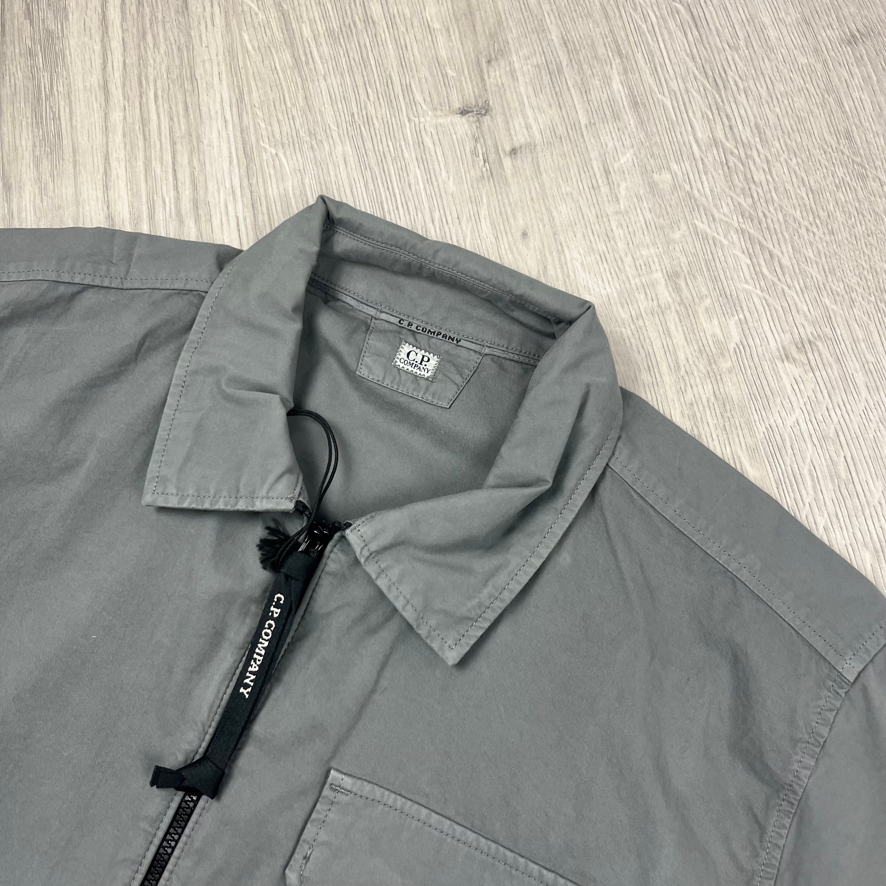 CP Company Zip Overshirt - Smoked Pearl
