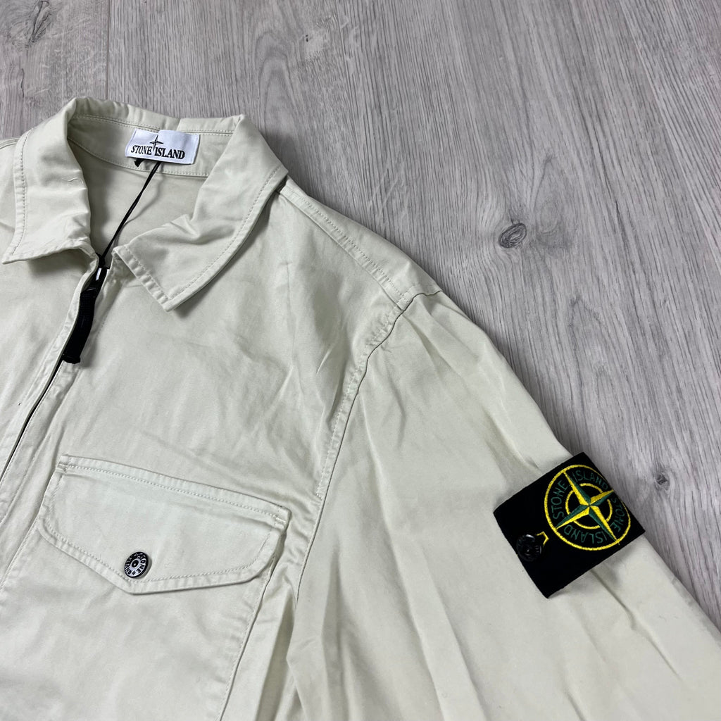 Stone Island Zip Overshirt - Sand