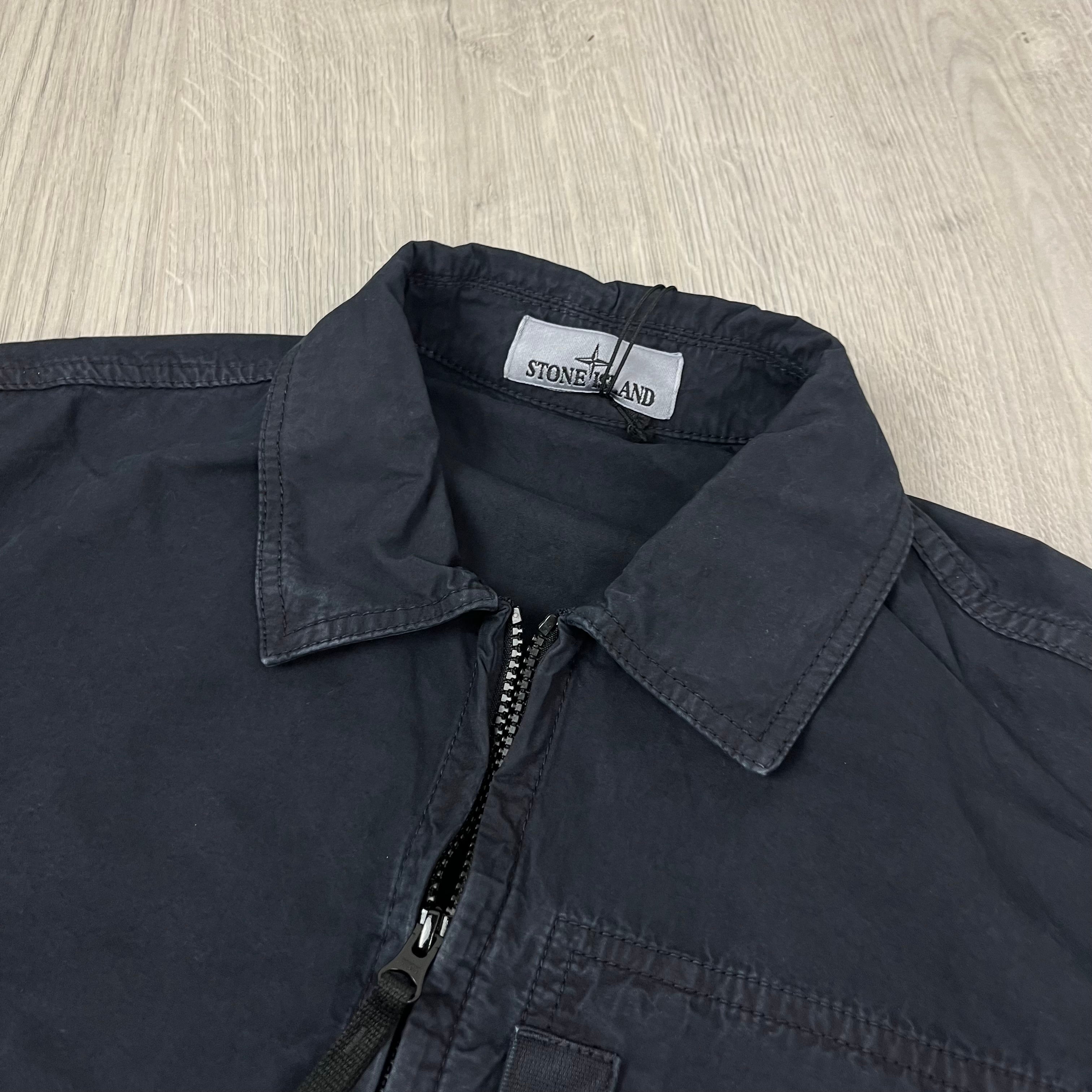 Stone Island Zip Overshirt - Navy